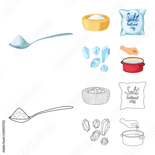 Vector illustration of cooking and sea logo. Set of cooking and baking   stock symbol for web.