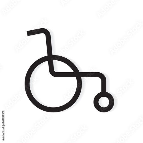 wheelchair icon- vector illustration