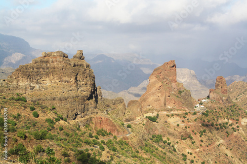 Blick auf Roque Bentayga, Gran Canaria