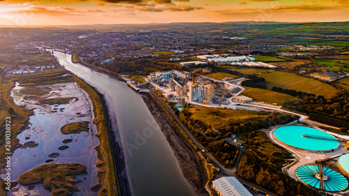Drogheda Town , Drone photos ,Ireland , co Meath 