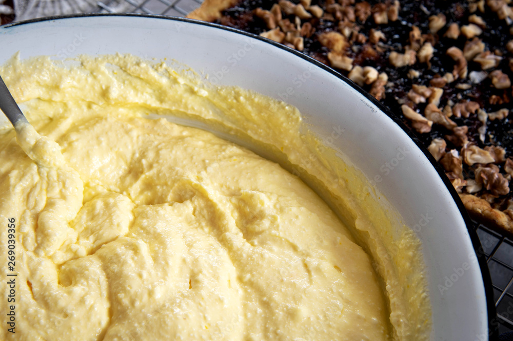 Home made butter cream for cake. Cream for a cake Home made butter cream for cake. Cream for a cake