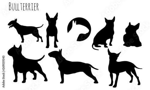 Bullterrier Vektor Icons