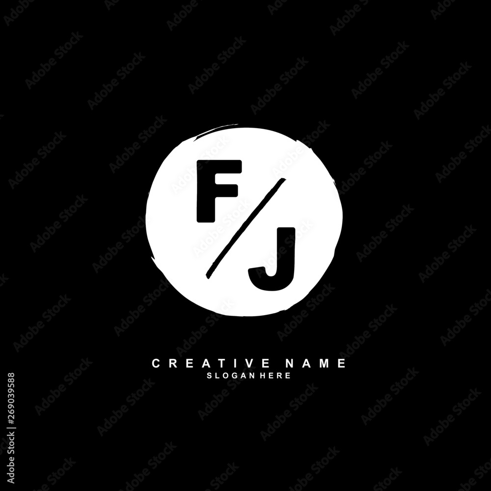 F J FJ Initial logo template vector. Letter logo concept F J FJ Initial logo template vector. Letter logo concept