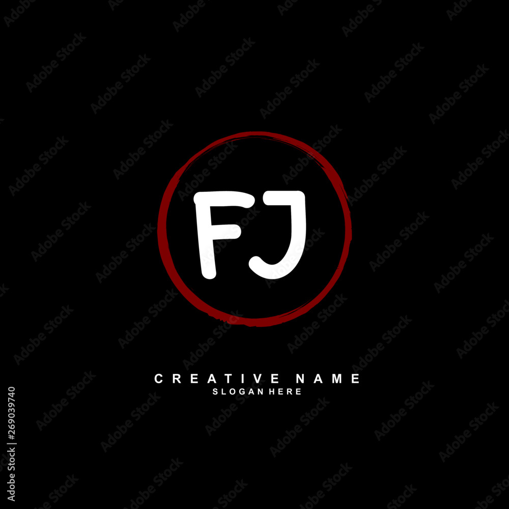 F J FJ Initial logo template vector. Letter logo concept F J FJ Initial logo template vector. Letter logo concept