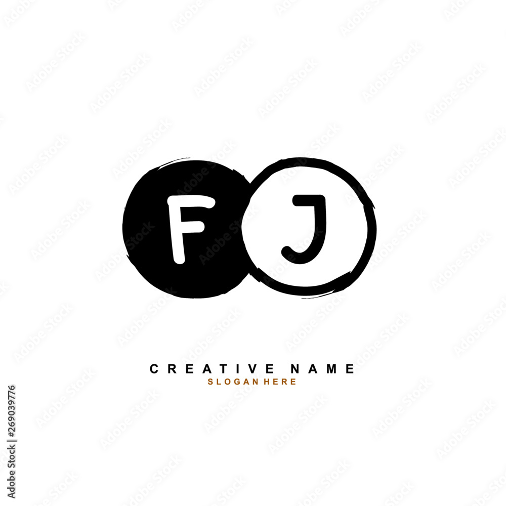 F J FJ Initial logo template vector. Letter logo concept F J FJ Initial logo template vector. Letter logo concept