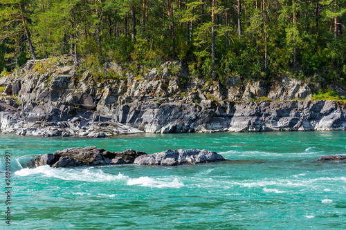 The Katun river in the Altai mountains