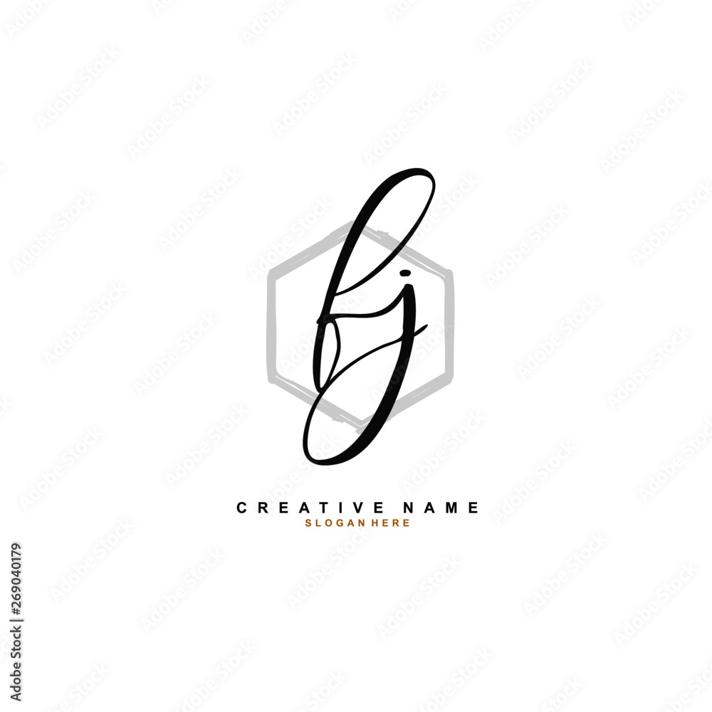 F J FJ Initial logo template vector. Letter logo concept F J FJ Initial logo template vector. Letter logo concept
