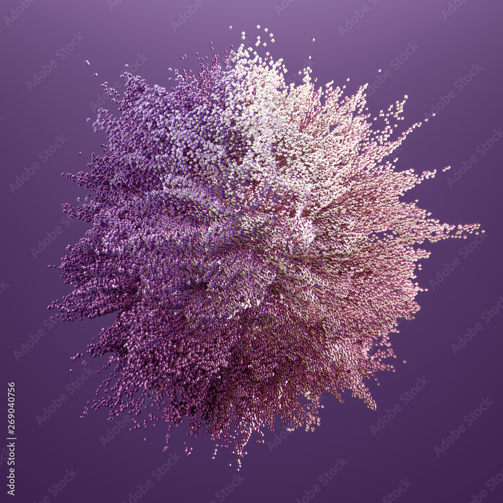 Fototapeta premium Beautiful color smoke. 3d illustration, 3d rendering.