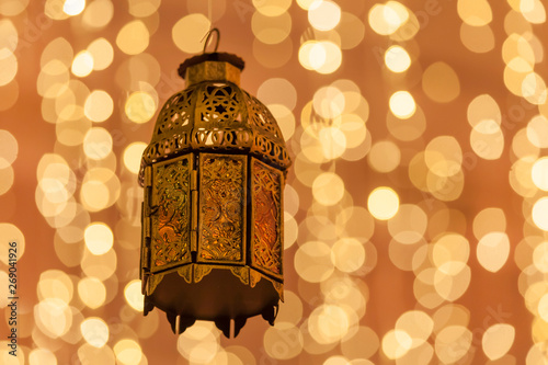 Traditional arabic lantern lit up for Ramadan, Eid, Diwali © Freelancer