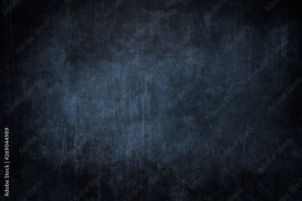 Fototapeta Dark blue grungy background or texture