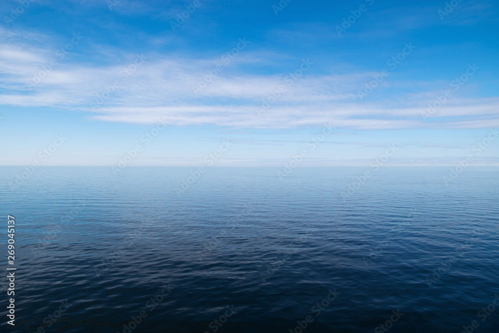Vast blue sea, empty seascape and horizon over water. Vast blue sea, empty seascape and horizon over water.