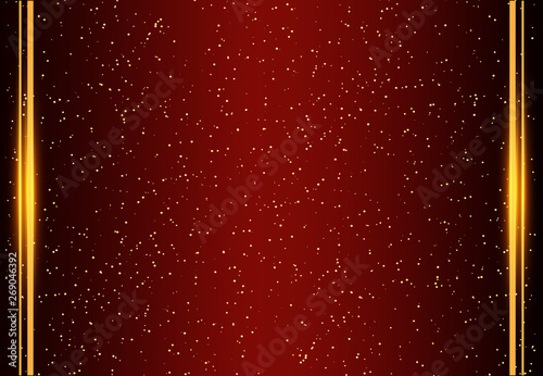 Luxury red and gold background. Design for presentation, concert, show