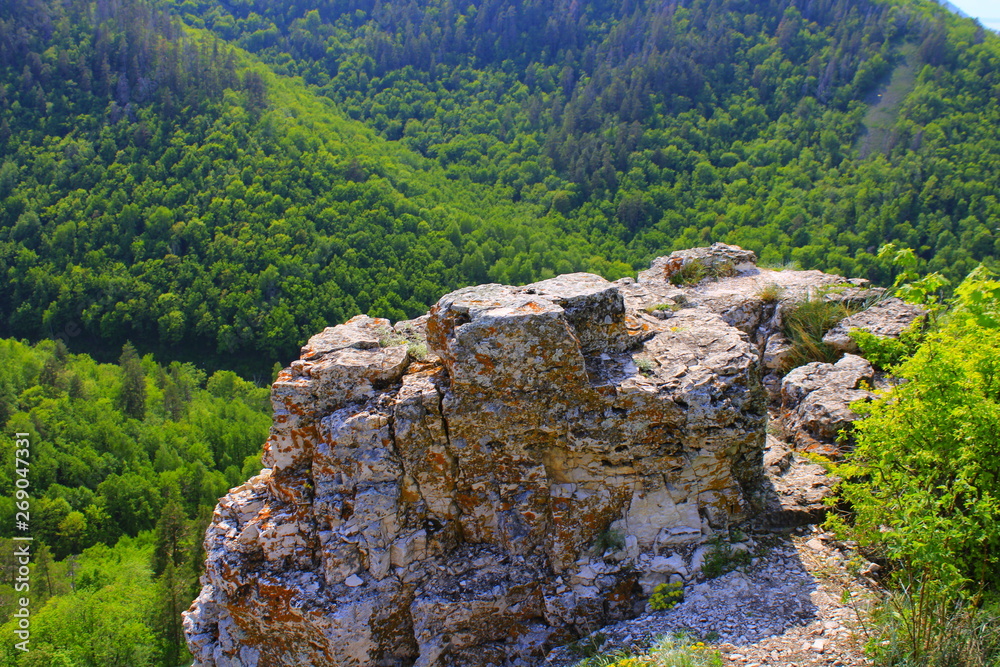 the rock on mount strelnaya mountain, Samara region, Russia