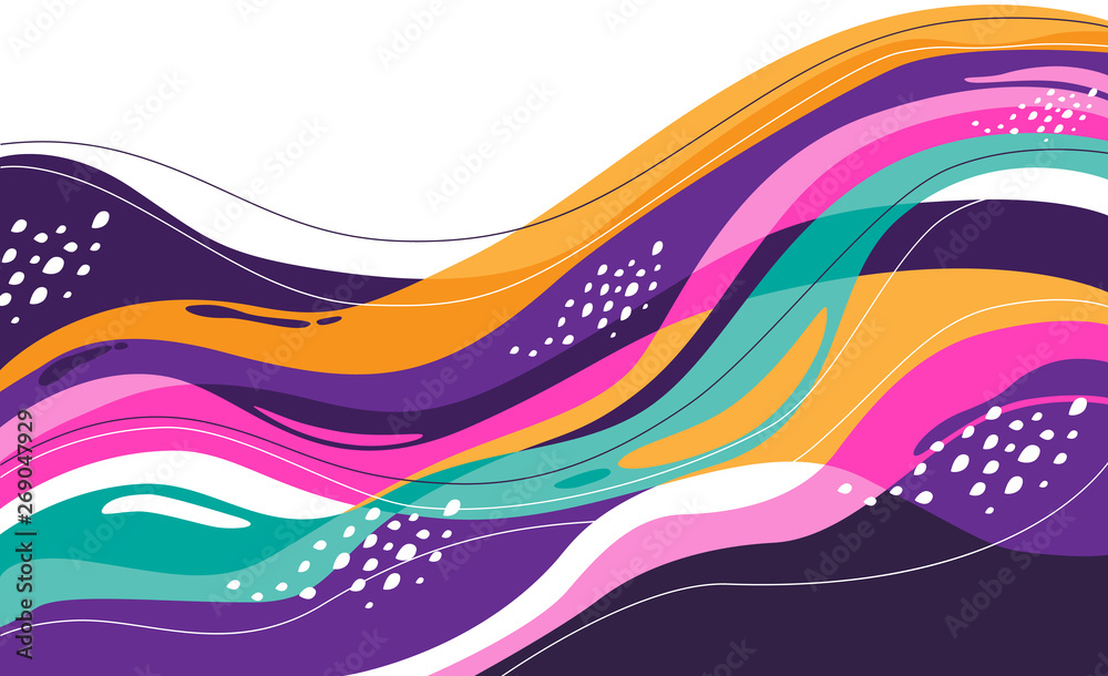 creative background wind and leaf with colorful for mural, print, decor, background, etc.