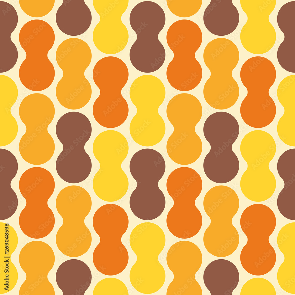 Retro seamless pattern - colorful nostalgic background design