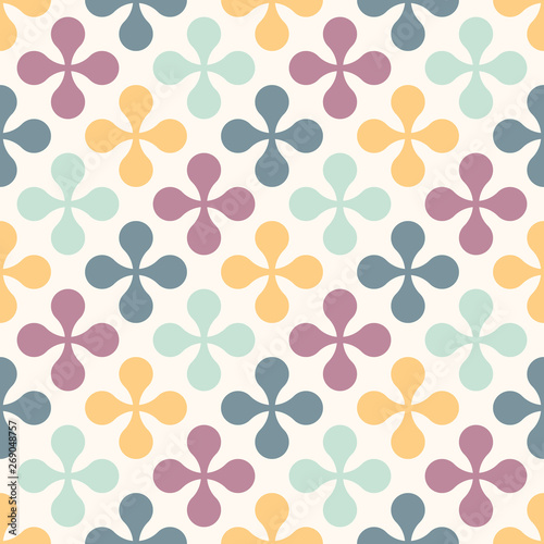 Retro seamless pattern - colorful nostalgic background design
