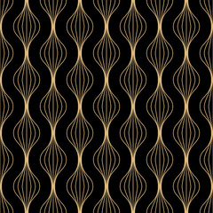 Papier peint photo Art deco patrons Lignes dorées art déco élégantes  © Vilmos