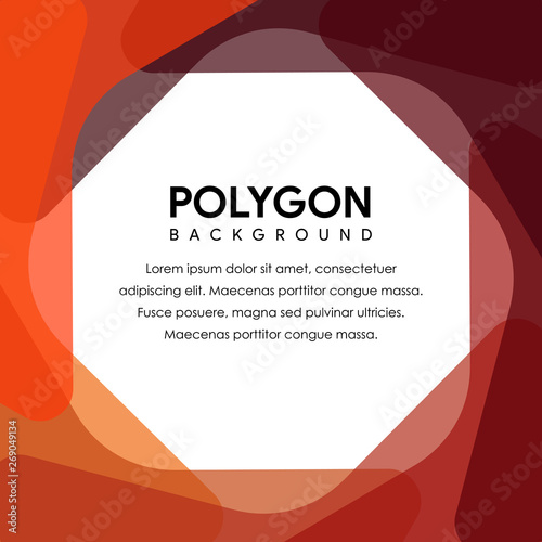 banner empty white circle on colorful geometric abstract shaped, template banner multi color rainbow, ad colorful soft pastel bright, polygon mosaic and copy space advertising. orange and drak red