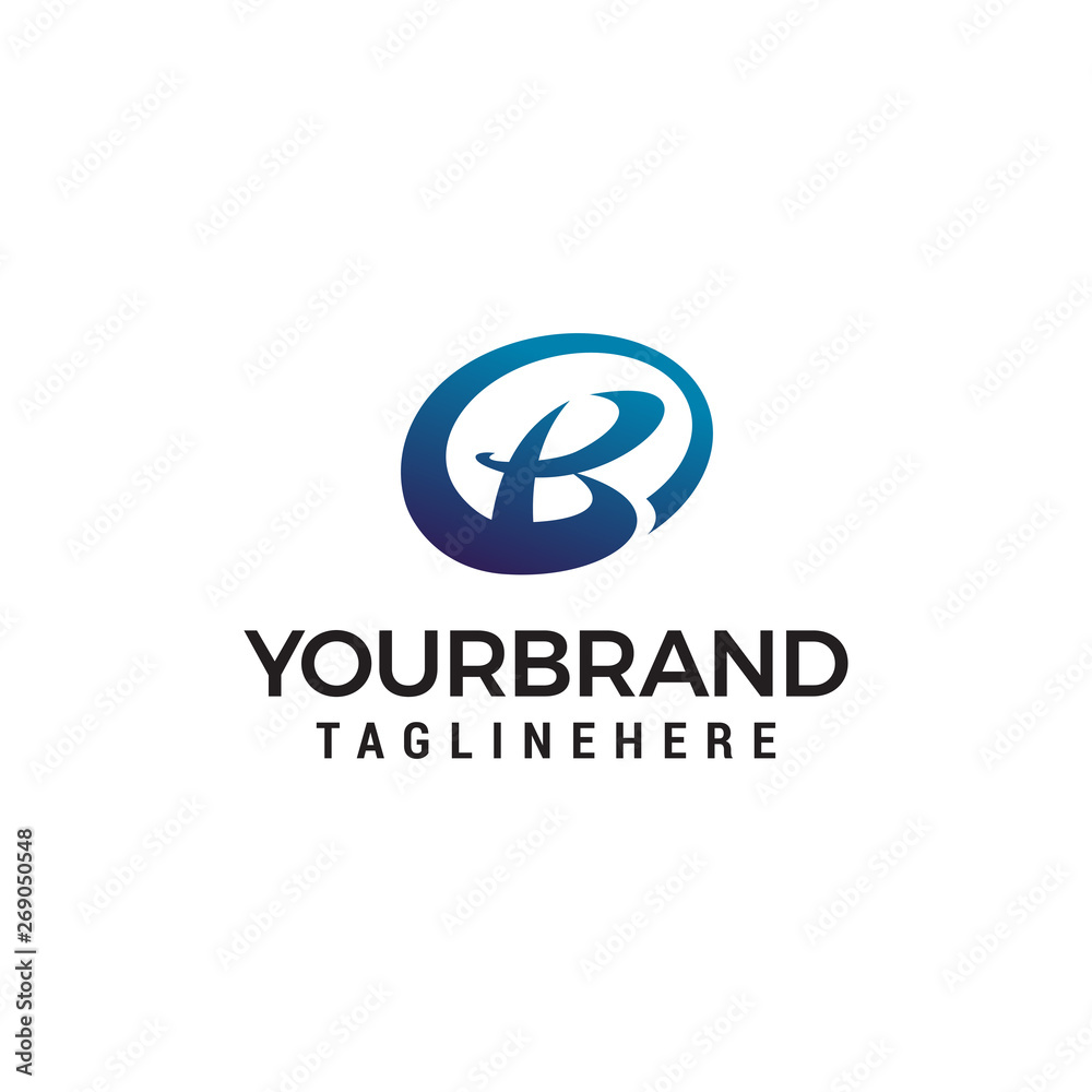letter B logo design concept template vector