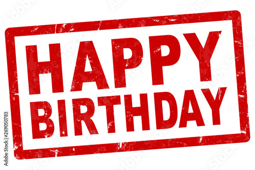Photography nlsb356 NewLongStampBanner nlsb - english text - Happy Birthday: stamp / single