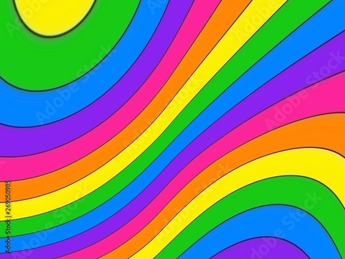 dreamy swirl rainbow stripe illustration background