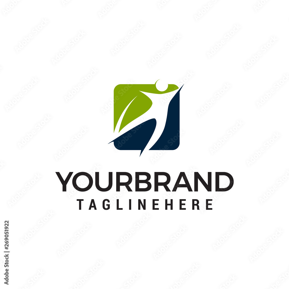people healty logo design concept template vector people healty logo design concept template vector