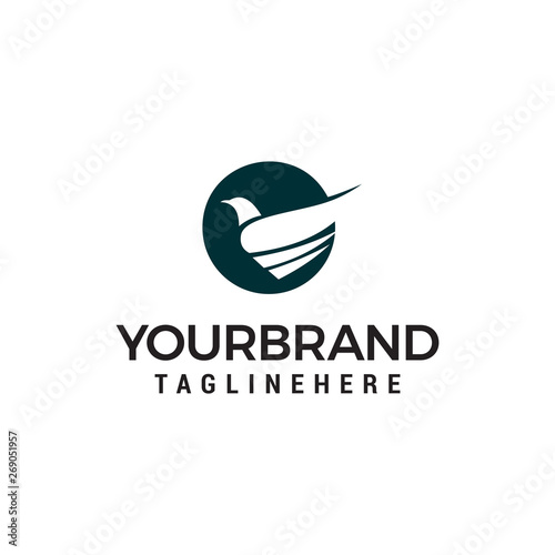 bird abstract logo design concept template vector