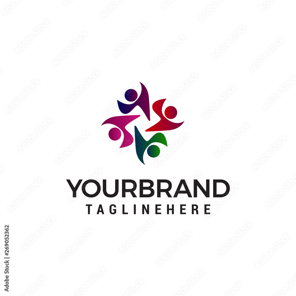 community people logo design concept template vector community people logo design concept template vector
