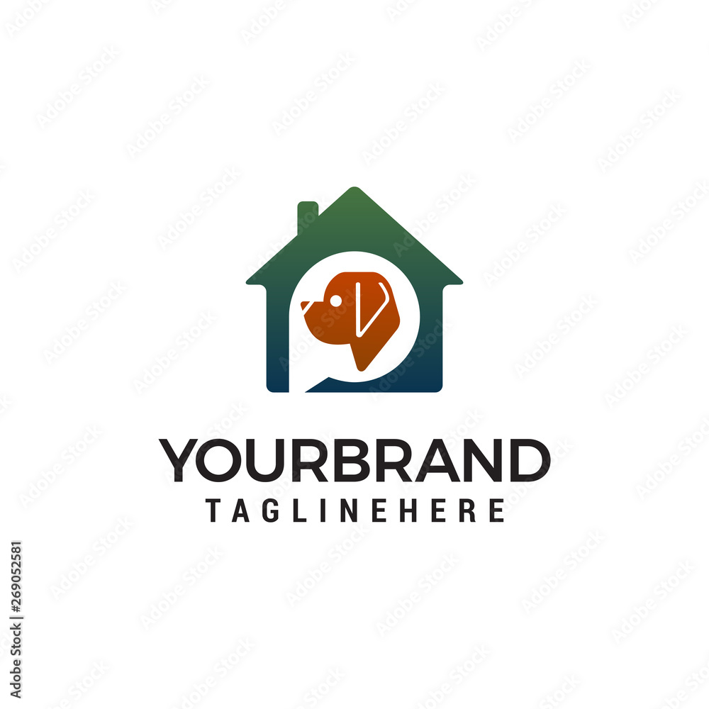 Vector Pet House logo design concept template vector Vector Pet House logo design concept template vector