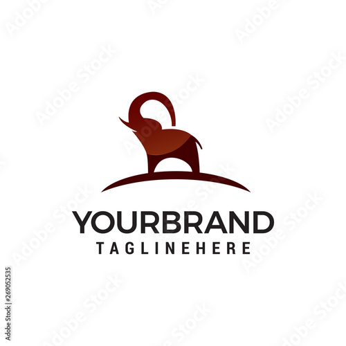 elephant logo design concept template vector
