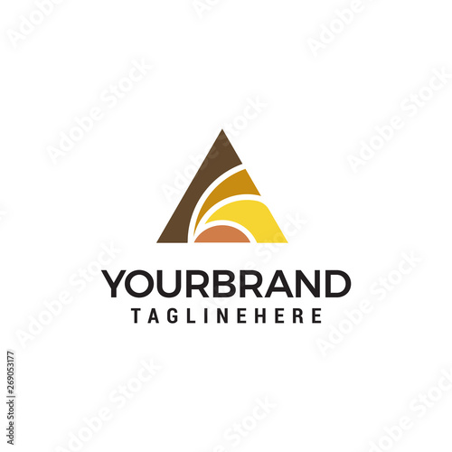 triangle logo design concept template vector