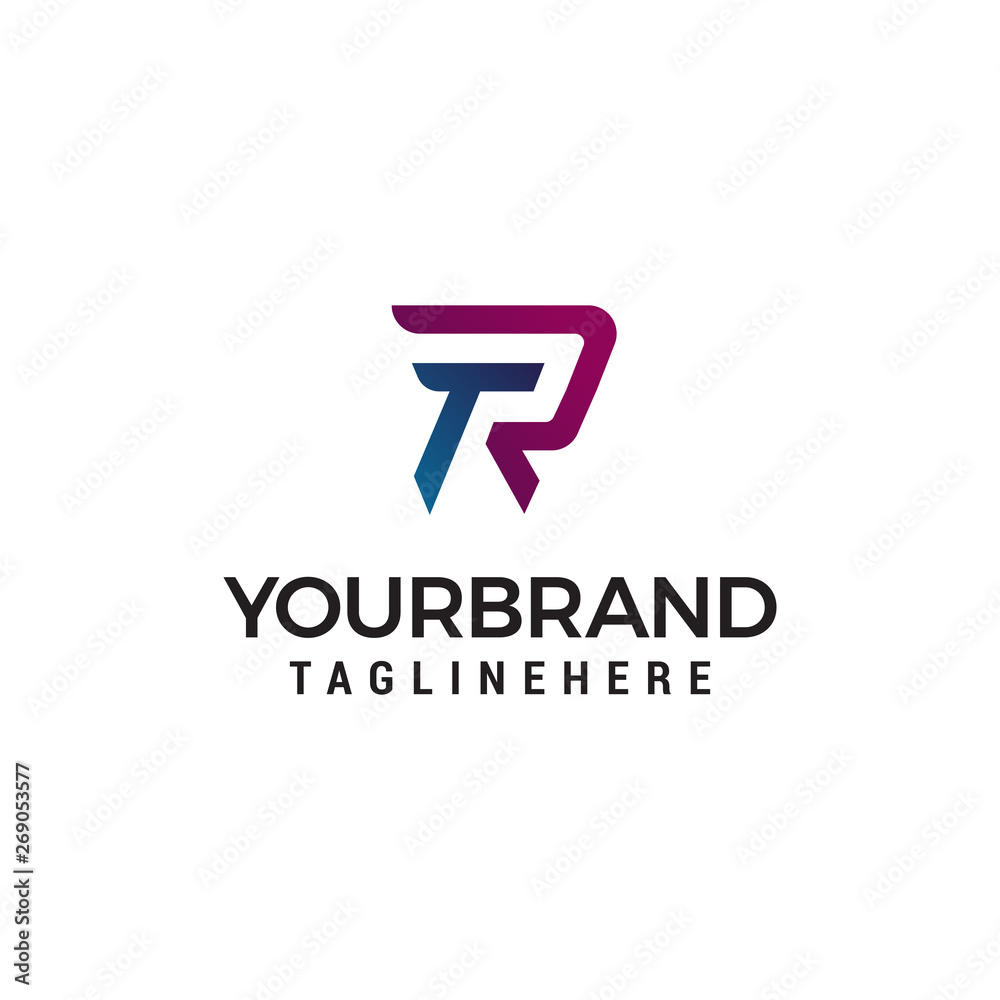 letter TR logo design concept template vector letter TR logo design concept template vector