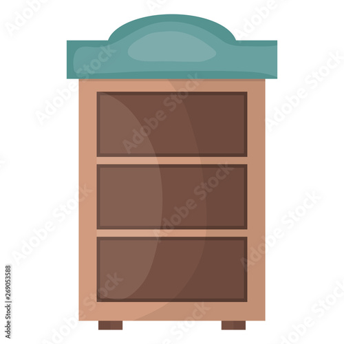 wooden shelf forniture icon square frame and birthday elements vector illustraitor photo