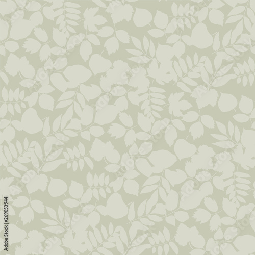 Leaves silhouette seamless pattern