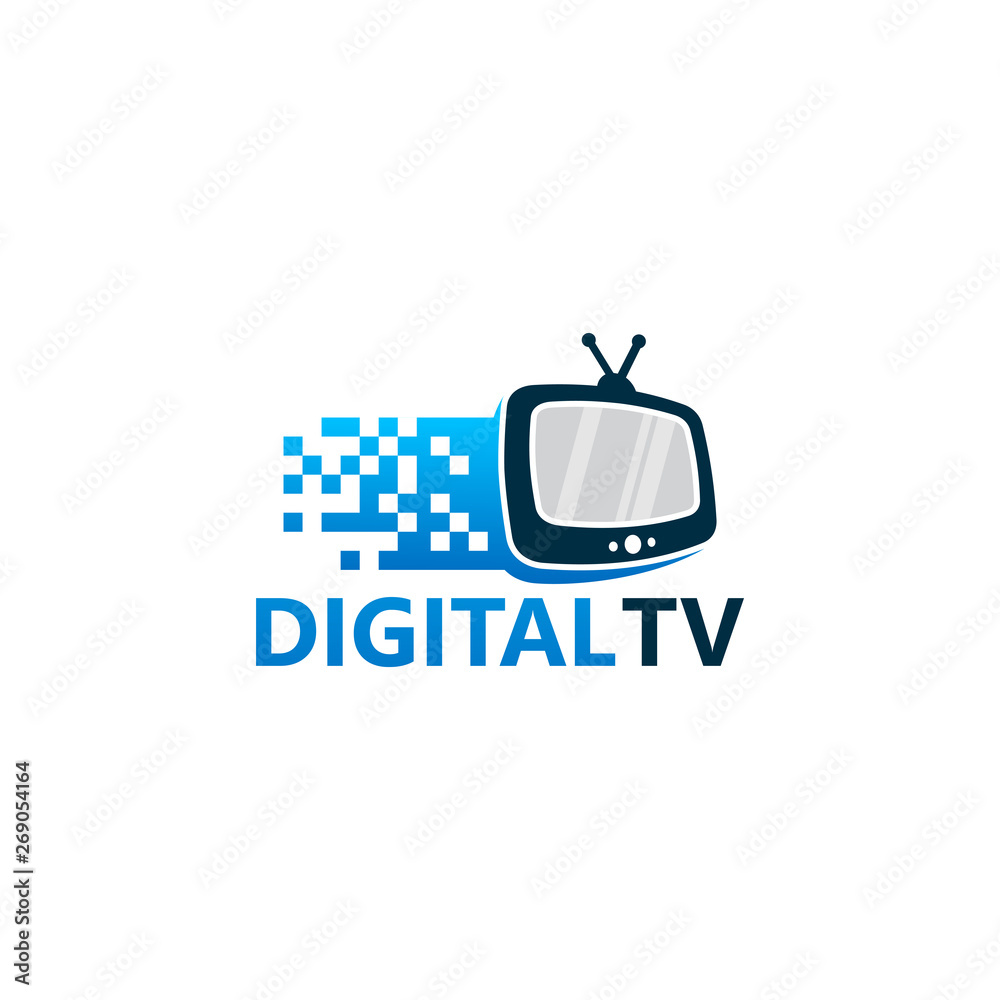 Digital Television Logo Template Design Vector, Emblem, Design Concept, Creative Symbol, Icon Digital Television Logo Template Design Vector, Emblem, Design Concept, Creative Symbol, Icon