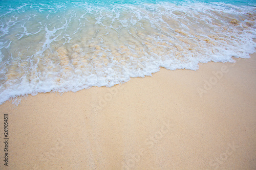 Soft wave and beautiful beach 