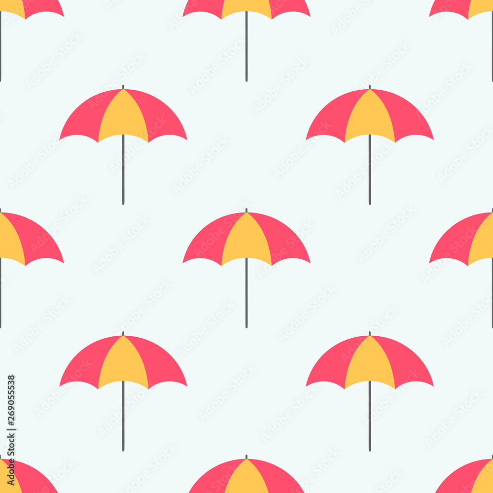 Colorful umbrellas seamless pattern.
