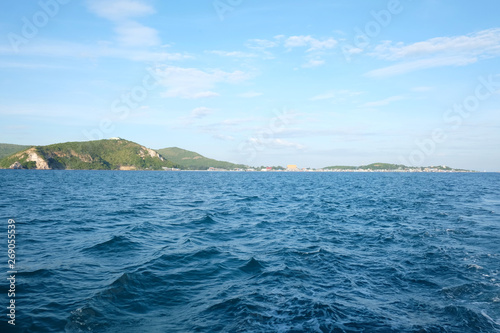 Samaesarn Island in daytime view and blue sky. © meepoohyaphoto