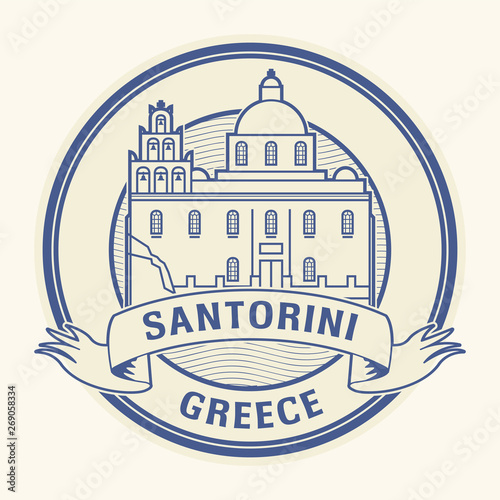 Santorini, Greece stamp