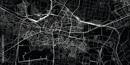 Miejski wektor mapa miasta Bydgoszcz, Polska