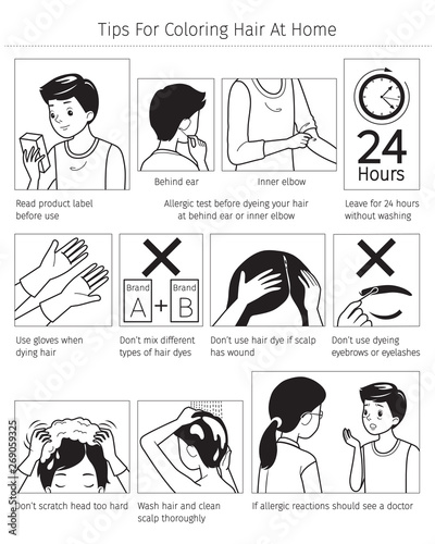 Tips And Precautions Before Use Hair Dye For Coloring Own Hair At Home, Monochrome