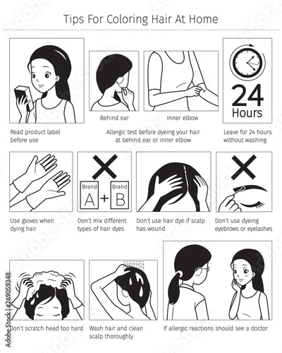 Tips And Precautions Before Use Hair Dye For Coloring Own Hair At Home, Monochrome
