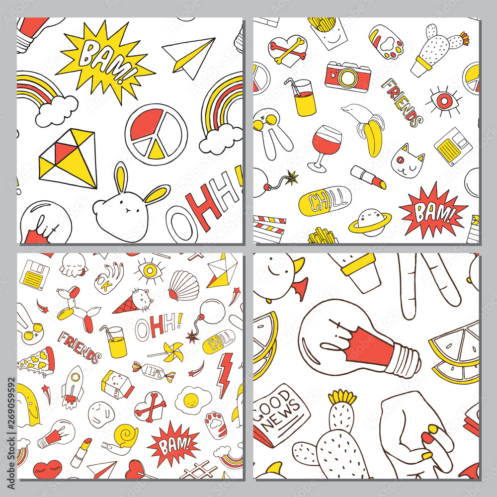Patch set on white background Patch set on white background