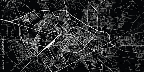 Картината върху платно Urban vector city map of Bialystok, Poland