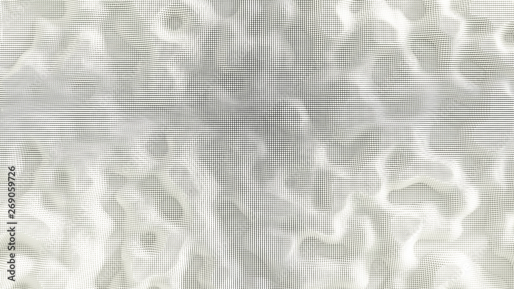 Fototapeta premium Beautiful white fantasy abstraction from cubes. 3d illustration, 3d rendering.