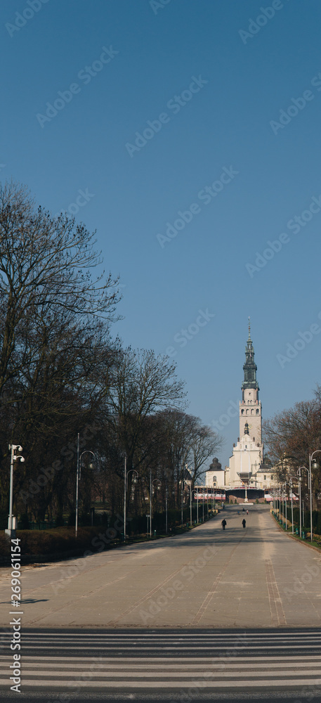 Fototapeta premium path with a church at the end