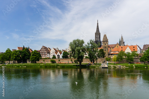 Panorama of Ulm with cathedral Baden-Wurttemberg Germany