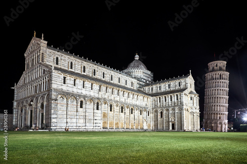 The Leaning Tower and Cathedral in Pisa