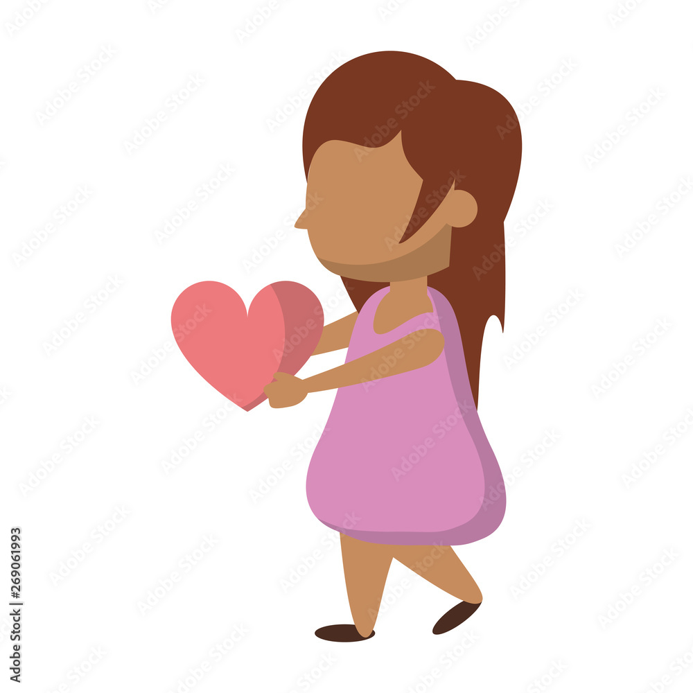 Beautiful girl cartoon isolated Vector illustration Beautiful girl cartoon isolated Vector illustration
