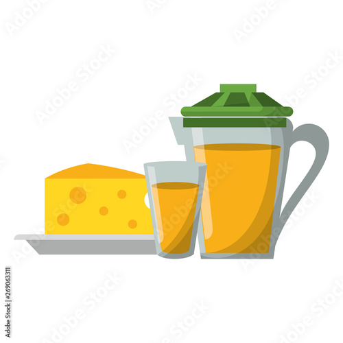 Breakfast morning food cartoons Vector illustration